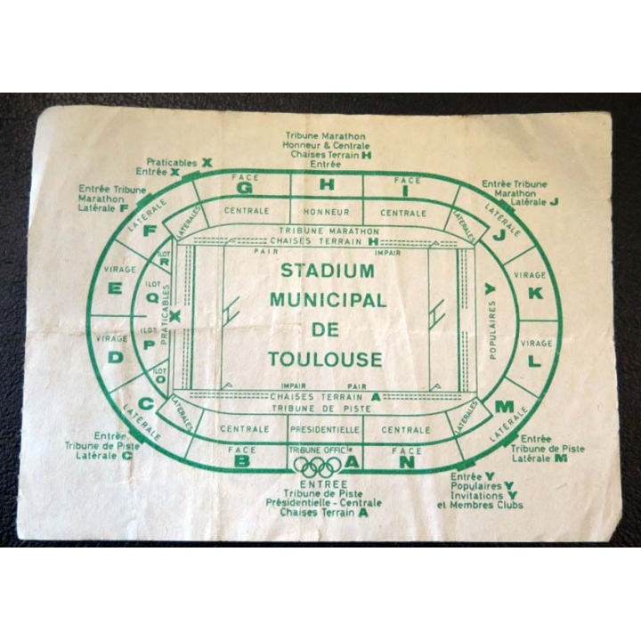 Billet de finale de championnat de France de Rugby 1° Division 1973 