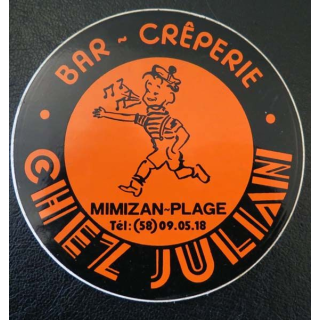 Autocollant Chez Julian Bar Crêperie Mimizan-Plage
