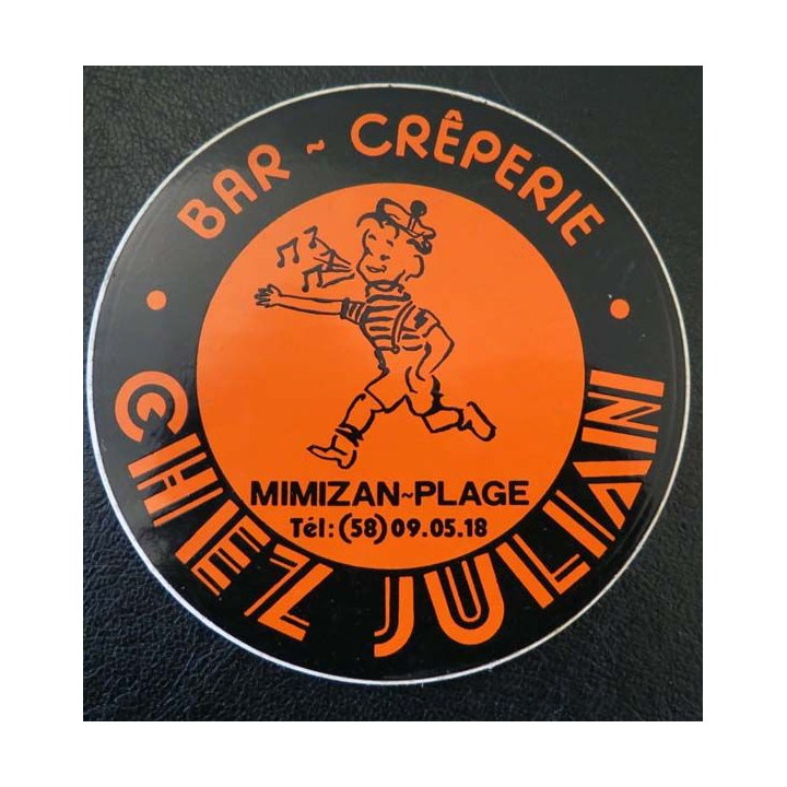 Autocollant Chez Julian Bar Crêperie Mimizan-Plage