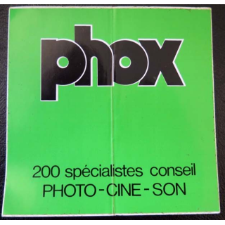 Autocollant Phox 200 spécialistes conseil Photo - ciné - son