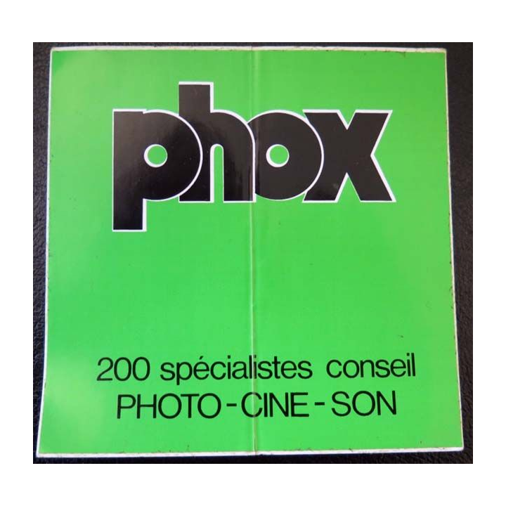 Autocollant Phox 200 spécialistes conseil Photo - ciné - son