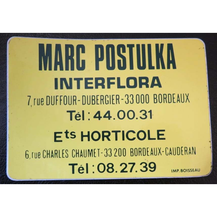 Autocollant Marc Postulka Interflora Bordeaux