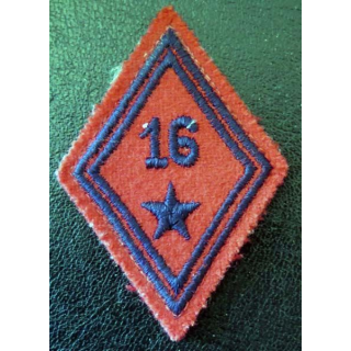 LOSANGE DE BRAS MODÈLE 45 : 16° régiment d'artillerie cadre