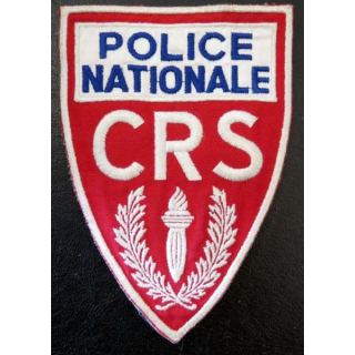 POLICE : Insigne tissu des CRS grand modèle avec scratch au dos