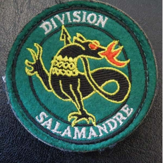 Insigne tissu de la division Salamandre 