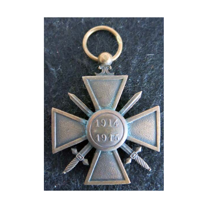 FRANCE : croix de guerre 1914-1915 en bronze sans ruban