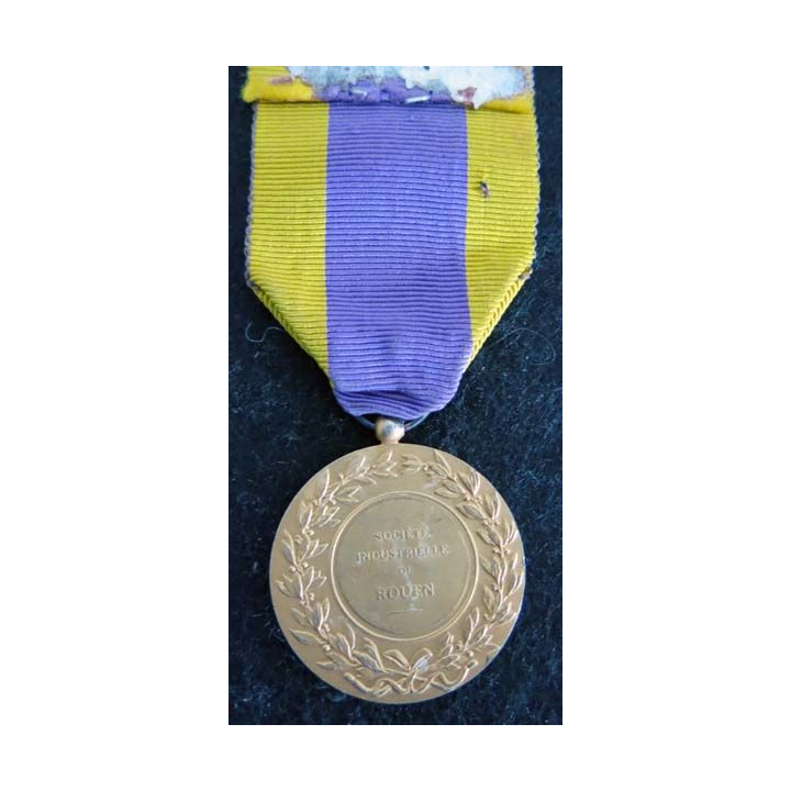 FRANCE : médaille de la société industrielle de Rouen en vermeil (222)