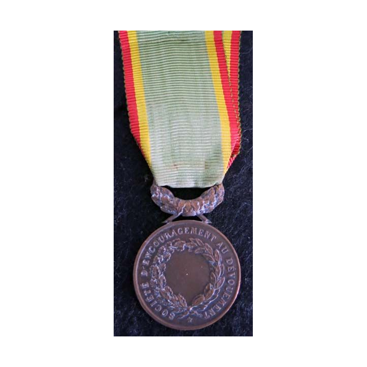 FRANCE : médaille de la société d’encouragement au dévouement en bronze (222)