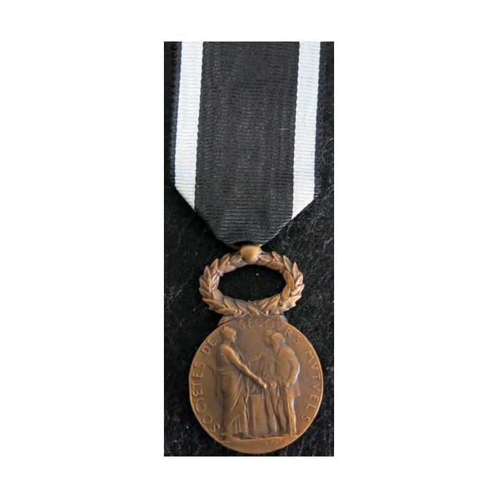 FRANCE : médaille de la société de secours mutuels du ministère du travail et de la prévoyance sociale en bronze (222)