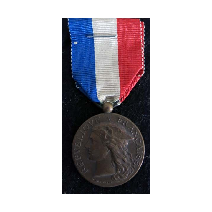 FRANCE : médaille en bronze des épidémies du ministère de l'Intérieur attribuée à Dme Briquet en 1902 (222)