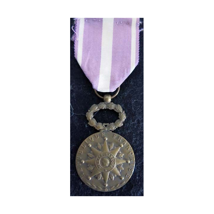 FRANCE : médaille civile de la ligue française d'entraide sociale et philanthropique en bronze (222)