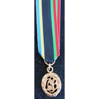 ALLEMAGNE : médaille miniature des sports allemande de grade or en métal doré brillant (224)