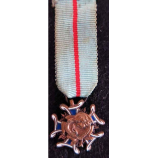 FRANCE : médaille miniature civile de l'ordre de la courtoisie française en émail et en bronze (224)