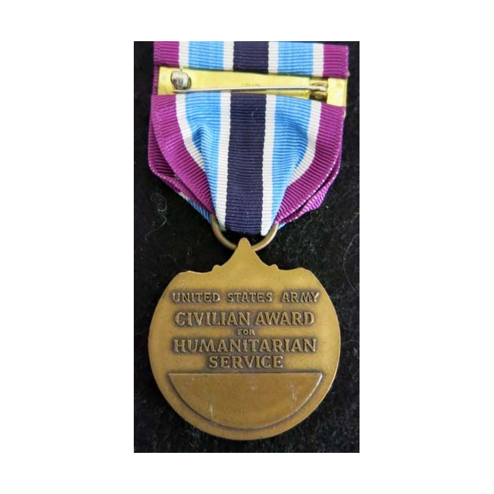 USA : médaille de la civilian award for humanitarian service