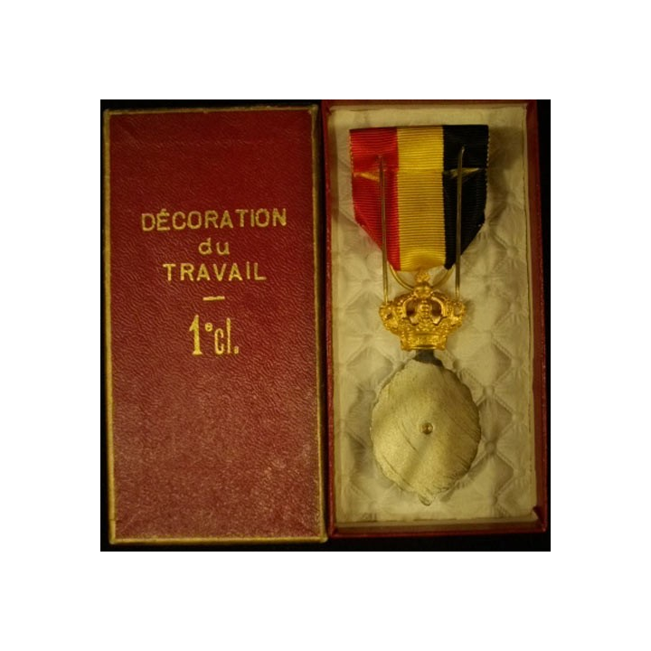 BELGIQUE : MÉDAILLE DU TRAVAIL 1°CLASSE