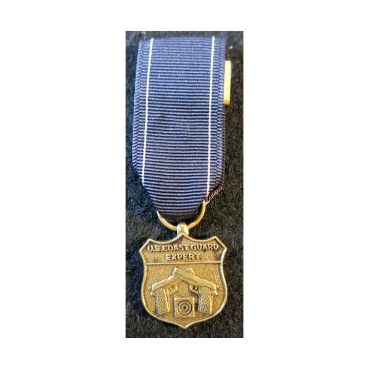 USA : Médaille miniature Pistol Marksmanship Ribbon pour l'U.S. Coast Guard  (4472)