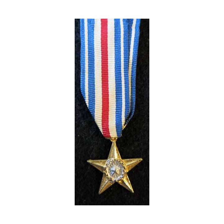 USA : Médaille miniature Silver Star (Étoile d'Argent) (4391)