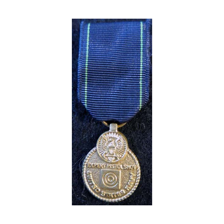 USA : Médaille miniature Navy Pistol Marksmanship Ribbon pour l'U.S. Navy  (4470)