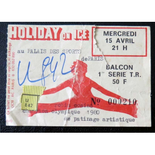 Billet Holiday on ice Palais des Sports de Paris 15 avril 1980
