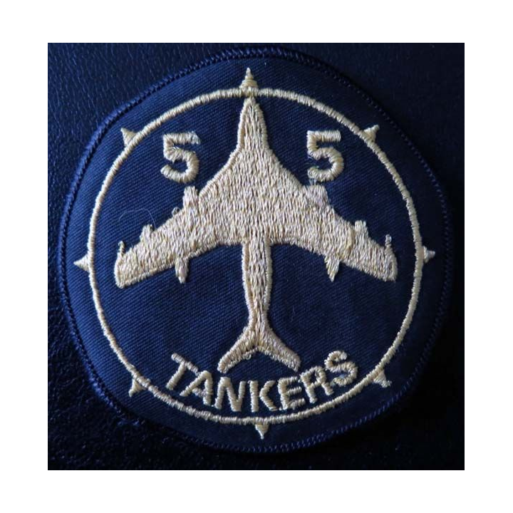 Insigne tissu US  55 TANKER de diamètre 8,8 cm