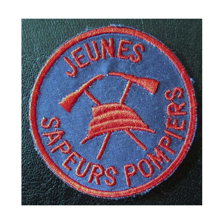 insigne tissu des jeunes sapeurs pompiers de diamètre 6,8 cm