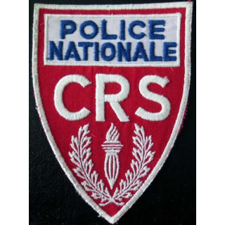 POLICE : Insigne tissu des CRS grand modèle de hauteur 14 cm