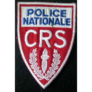 POLICE : Insigne tissu des CRS petit modèle 9,5 cm de hauteur