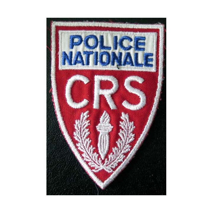POLICE : Insigne tissu des CRS petit modèle 9,5 cm de hauteur