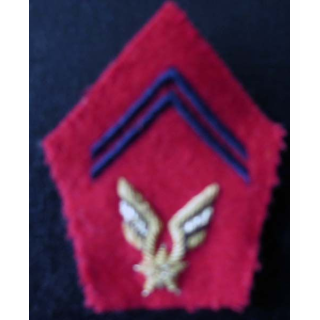 Insigne tissu de col artillerie ALAT cadre en cannetille or