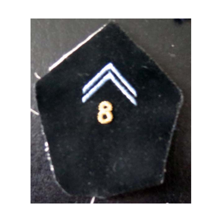 8° RT insigne col 8° régiment de transmissions cadre en cannetille or