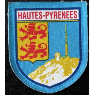 Insigne tissu des Hautes Pyrénées de hauteur 7,2 cm