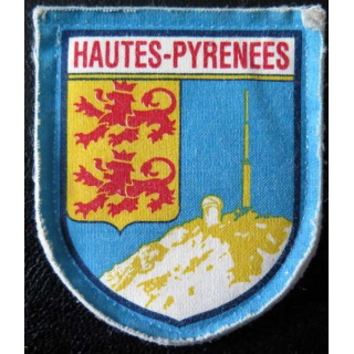 Insigne tissu des Hautes Pyrénées de hauteur 7,2 cm