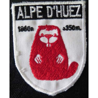 Insigne tissu de l'Alpe d'Huez de hauteur 8,2 cm