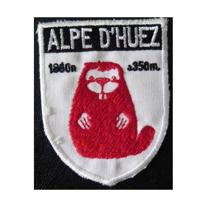 Insigne tissu de l'Alpe d'Huez de hauteur 8,2 cm