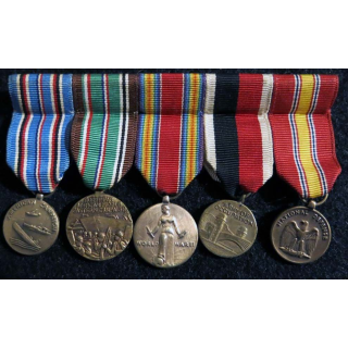 USA : Barrette de décorations miniatures de 5 médailles