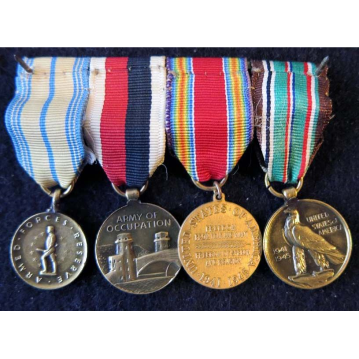 USA : Barrette de décorations miniatures de 4 médailles (4386)