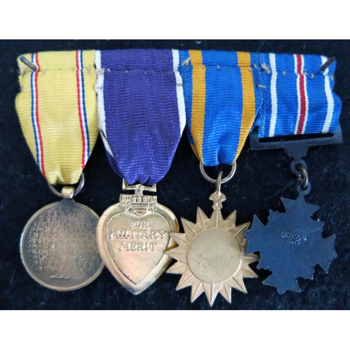 USA : Barrette de décorations miniatures de 4 médailles (sans N°)