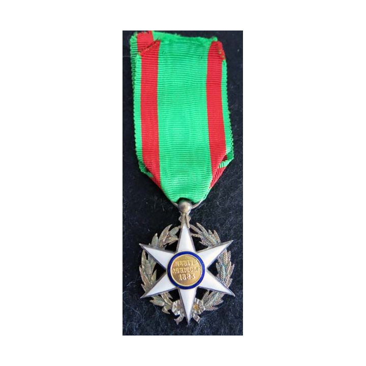 FRANCE : Médaille de chevalier de l'Ordre du mérite agricole 1883 (émail et argent) (221)