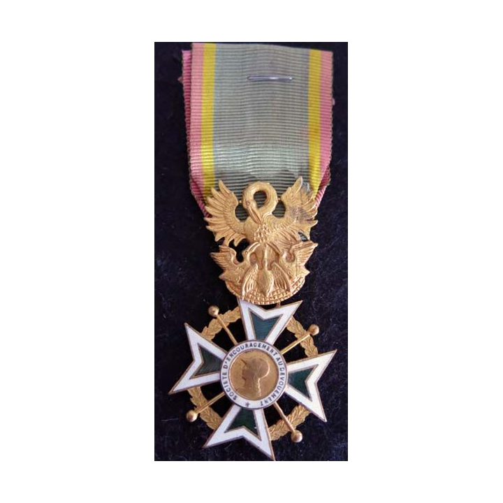 FRANCE : médaille de la société d’encouragement au dévouement en émail (221)
