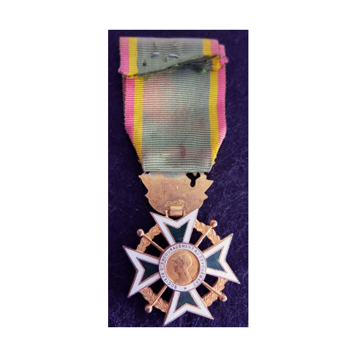 FRANCE : médaille de la société d’encouragement au dévouement en émail (221)