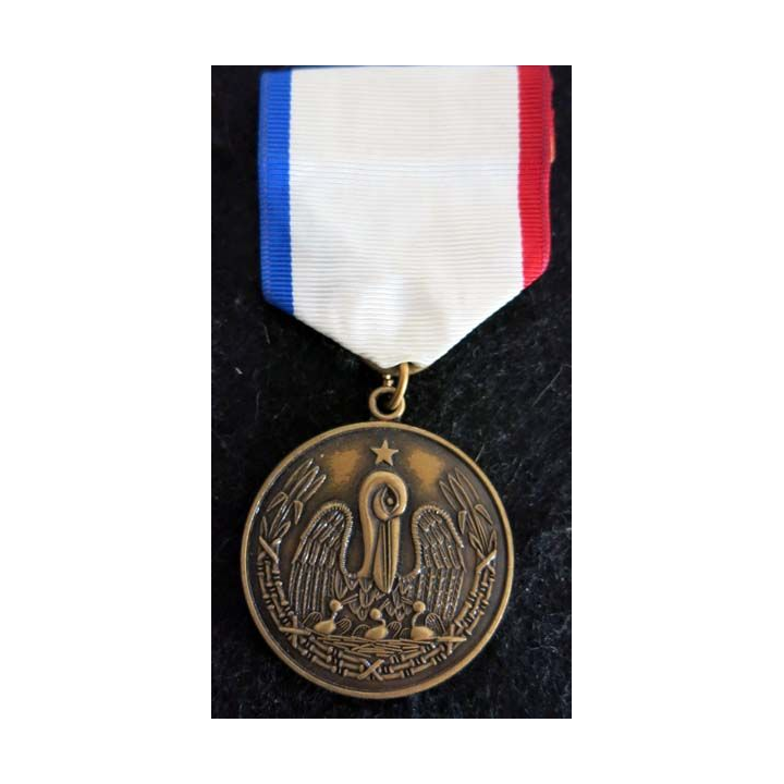 USA  : médaille commémorative américaine de l’Honorable service medal to Louisiana avec ruban (223)
