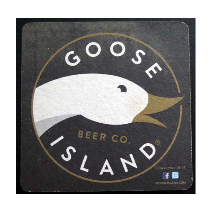 DESSOUS DE VERRE A BIÈRE Goose Island de largeur 9,3 cm