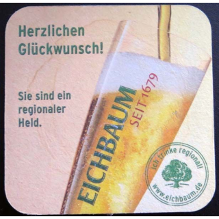DESSOUS DE VERRE A BIÈRE Eichbaum de largeur 9,3 cm