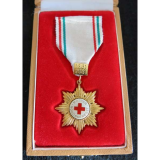 HONGRIE : Médaille Magyar Vöröskereszt de la croix rouge hongroise ruban blanc