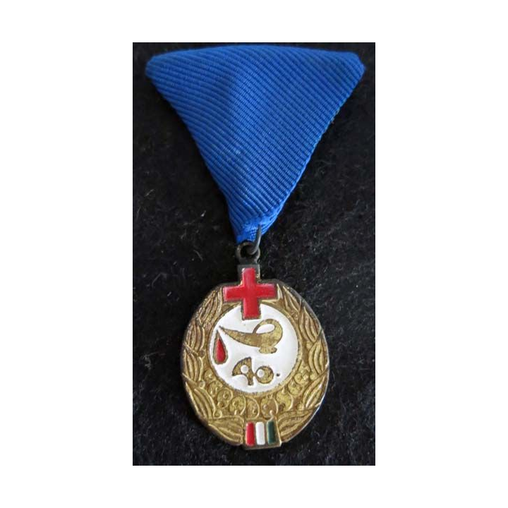 HONGRIE : médaille quarantième prix "Excellent donneur de sang" pour don de sang