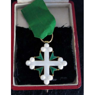 ITALIE :croix de chevalier de l'ordre des Saints-Maurice-et-Lazare émail