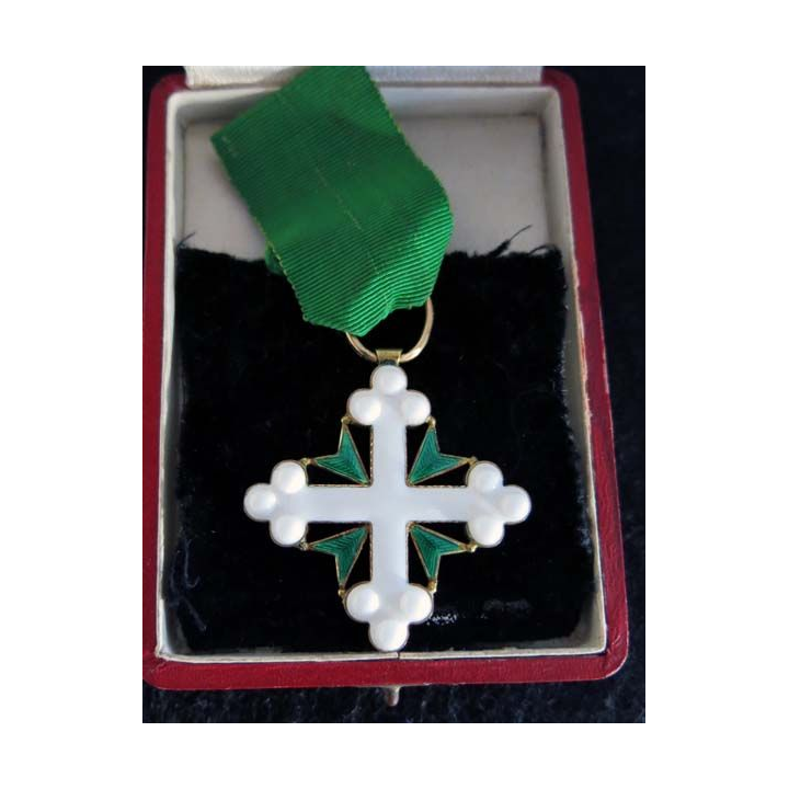 ITALIE :croix de chevalier de l'ordre des Saints-Maurice-et-Lazare émail