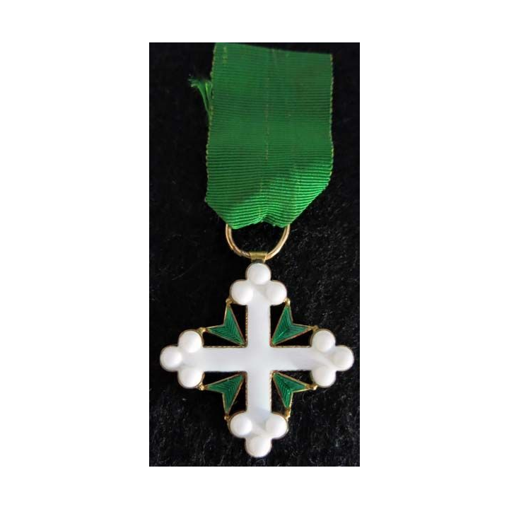 ITALIE :croix de chevalier de l'ordre des Saints-Maurice-et-Lazare émail