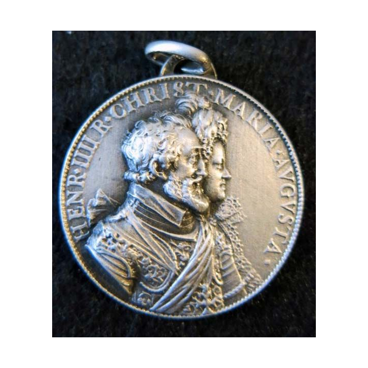 FRANCE  : médaille anniversaire d'Henri IV  et Marie de Médicis 1589-1989