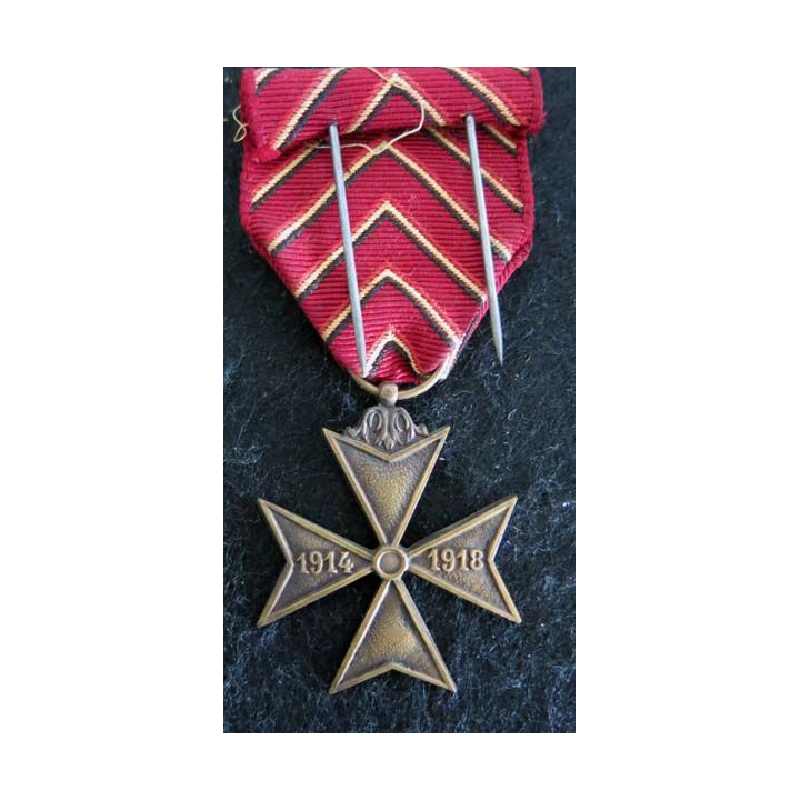 BELGIQUE : médaille de la croix des déportés de la guerre 1914-1918